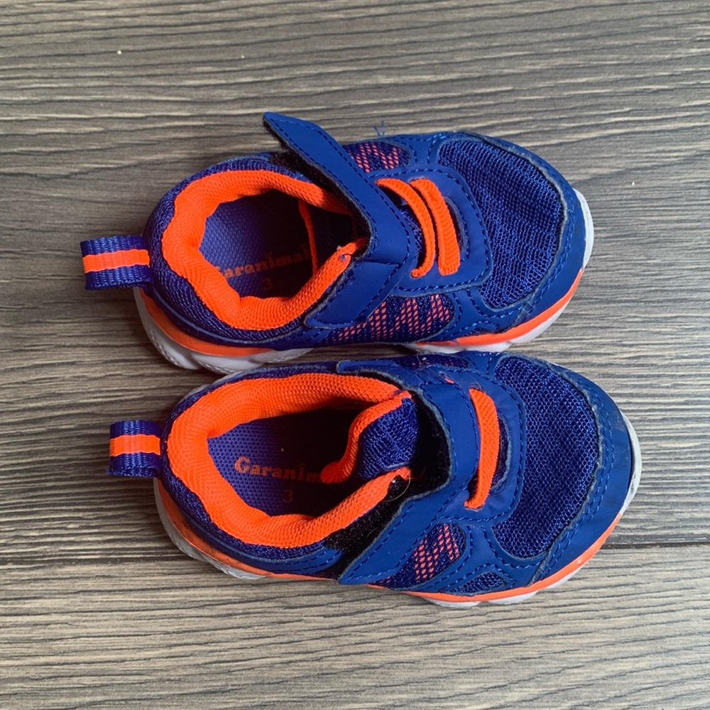 Baby Blue And Orange Sneakers